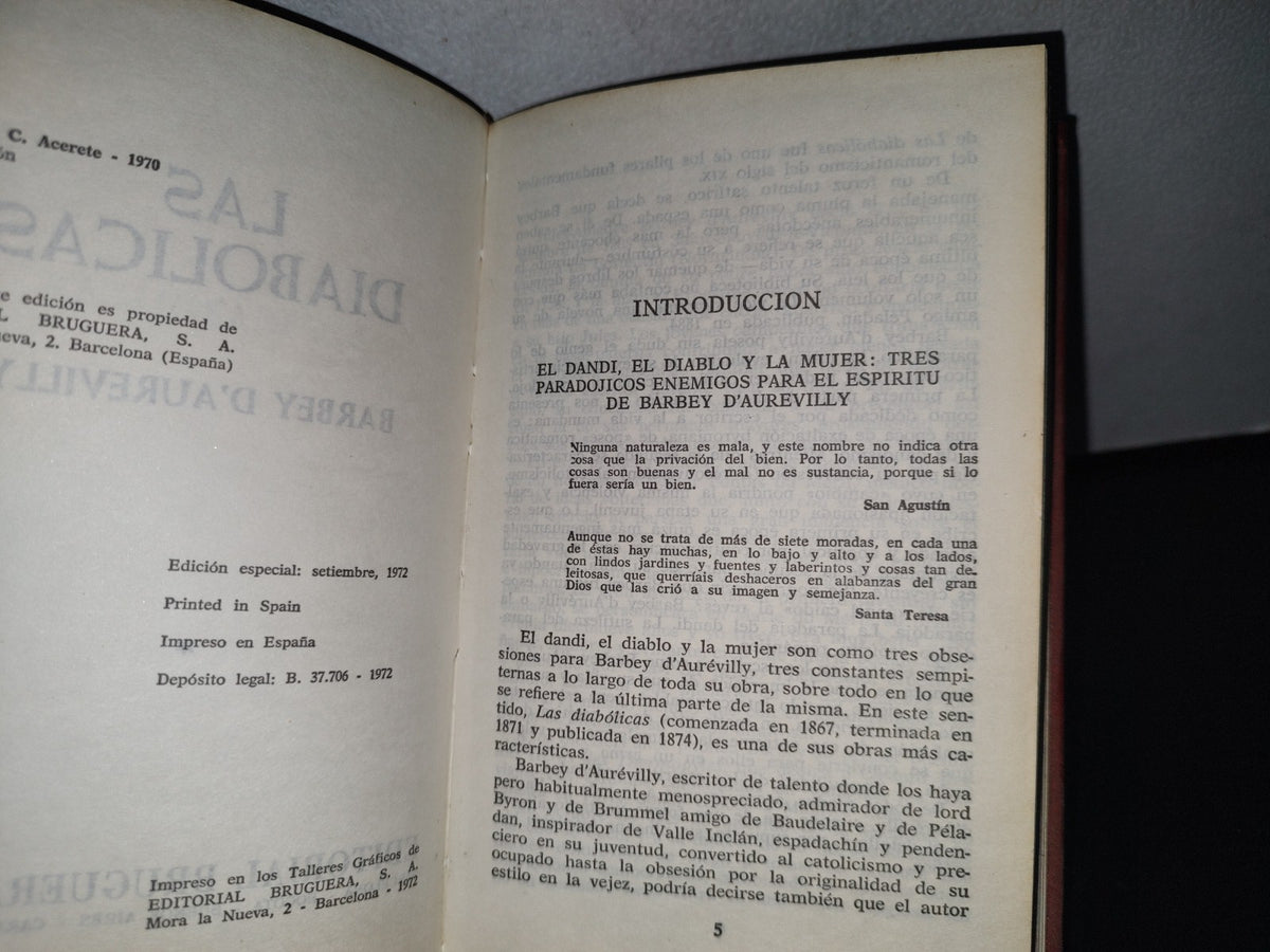 80- Las Diabólicas - Barbey D'Aurevilly - Bruguera, Edición Especial, 1972