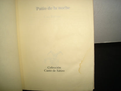 26- Patio De La Noche - Luz Balam. Colección Canto De Sátiro. Ediciones Arlequín