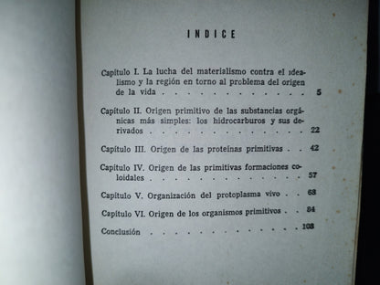 99- El Origen De La Vida - A. Oparin - Fondo De Cultura Popular - 1971