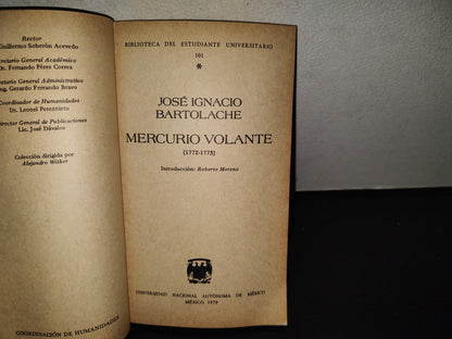 202- Mercurio Volante (1772-1773) - José Ignacio Bartolache. Universidad Nacional Autónoma De México - 1979
