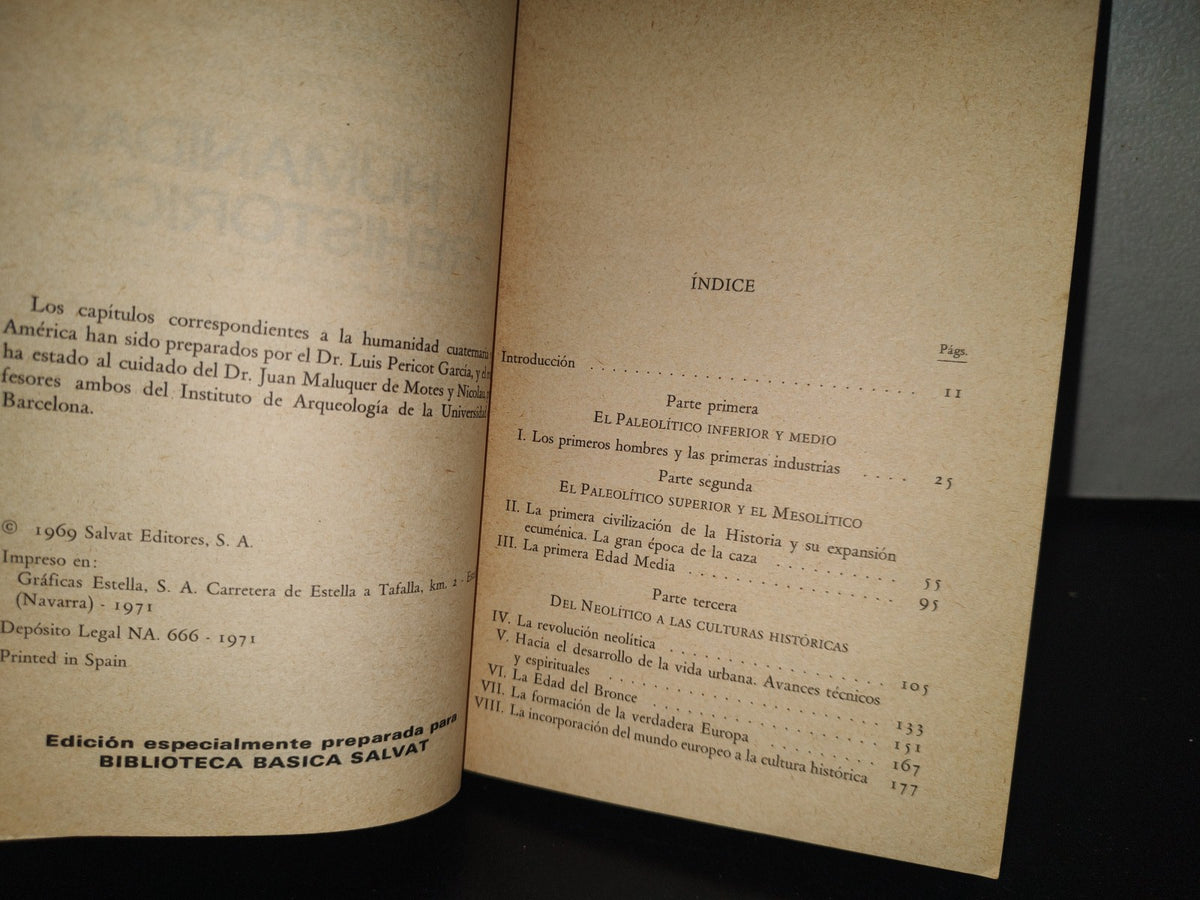 118- La Humanidad Prehistórica - Biblioteca Básica Salvat - 1971