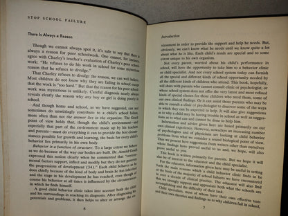 153- Stop School Failure - Louise Bates Ame - Harper & Row, Publishers - First Edition 1972