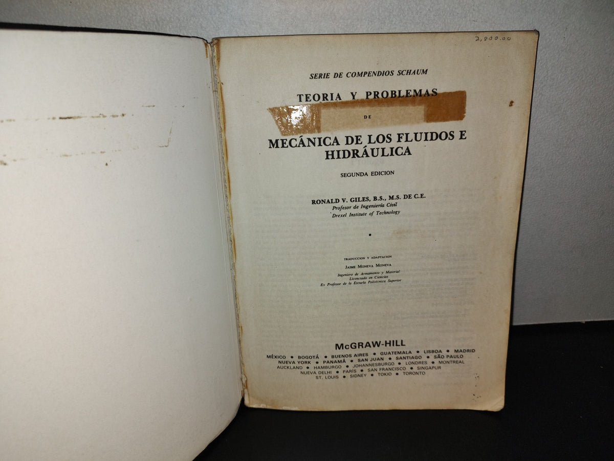 151- Serie Schaum. Mecánica De Los Fluidos Hidráulicos - Ronald V. Giles