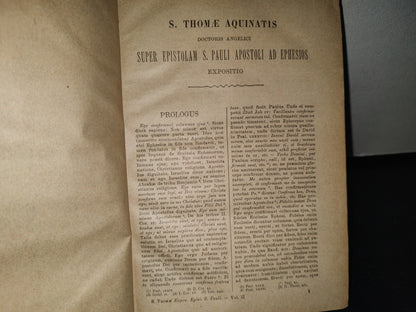 32- In Omnes S. Pauli Apostoli Epistolas. Commentaria - S. Thomae Aquinatis. 2 Vols. - 1902