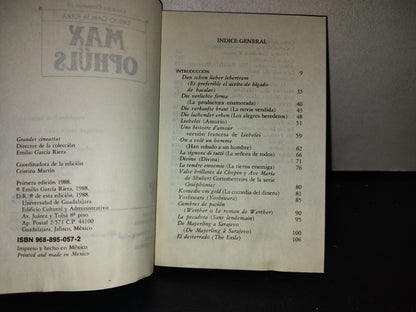 77- Max Ophüls - Emilio García Riera - Universidad De Guadalajara - Primera Edición 1988