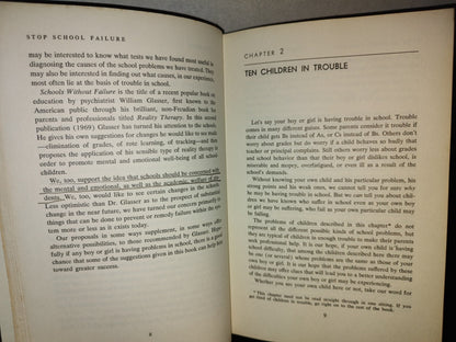153- Stop School Failure - Louise Bates Ame - Harper & Row, Publishers - First Edition 1972