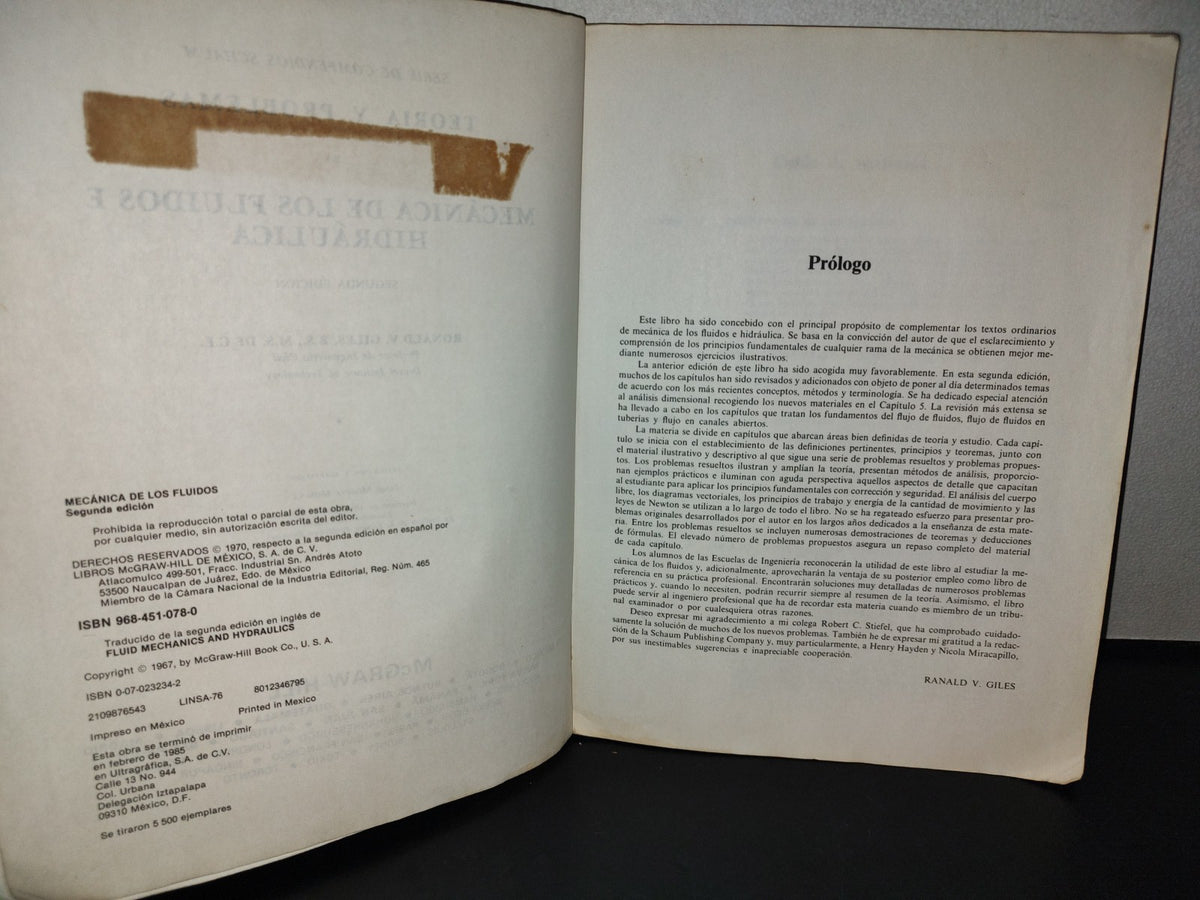 151- Serie Schaum. Mecánica De Los Fluidos Hidráulicos - Ronald V. Giles