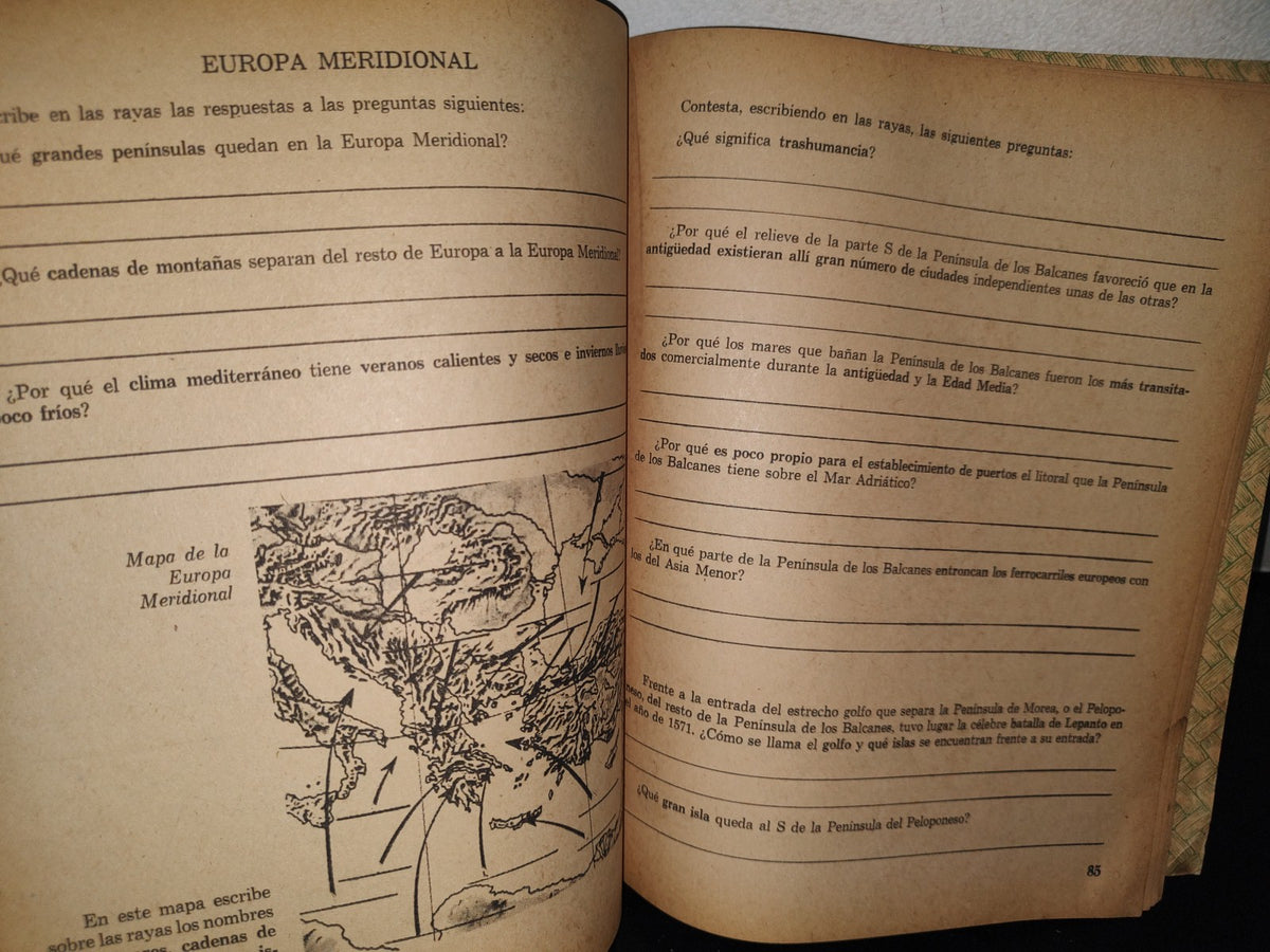100- Mi Cuaderno De Trabajo De Sexto Año - Geografía - 1968
