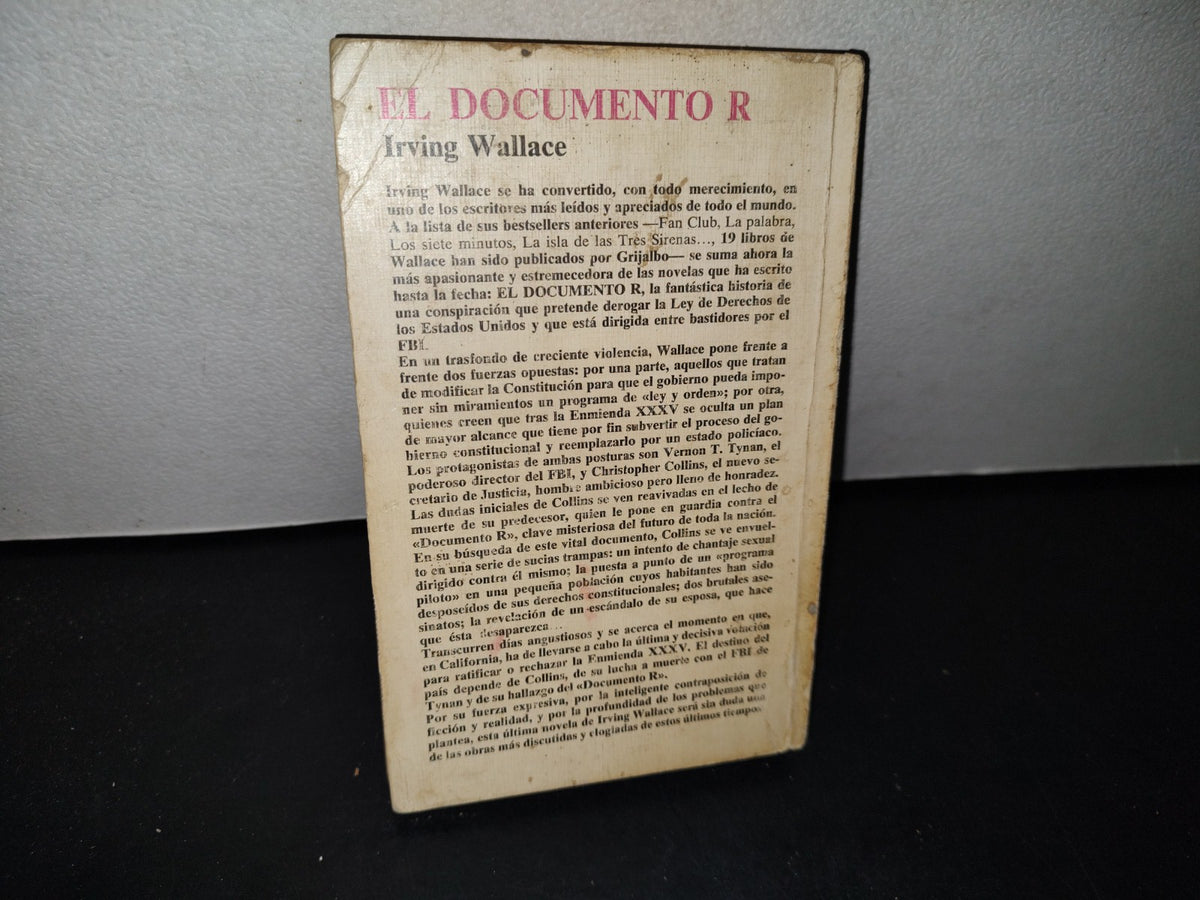 179- El Documento R - Irving Wallace - 1980