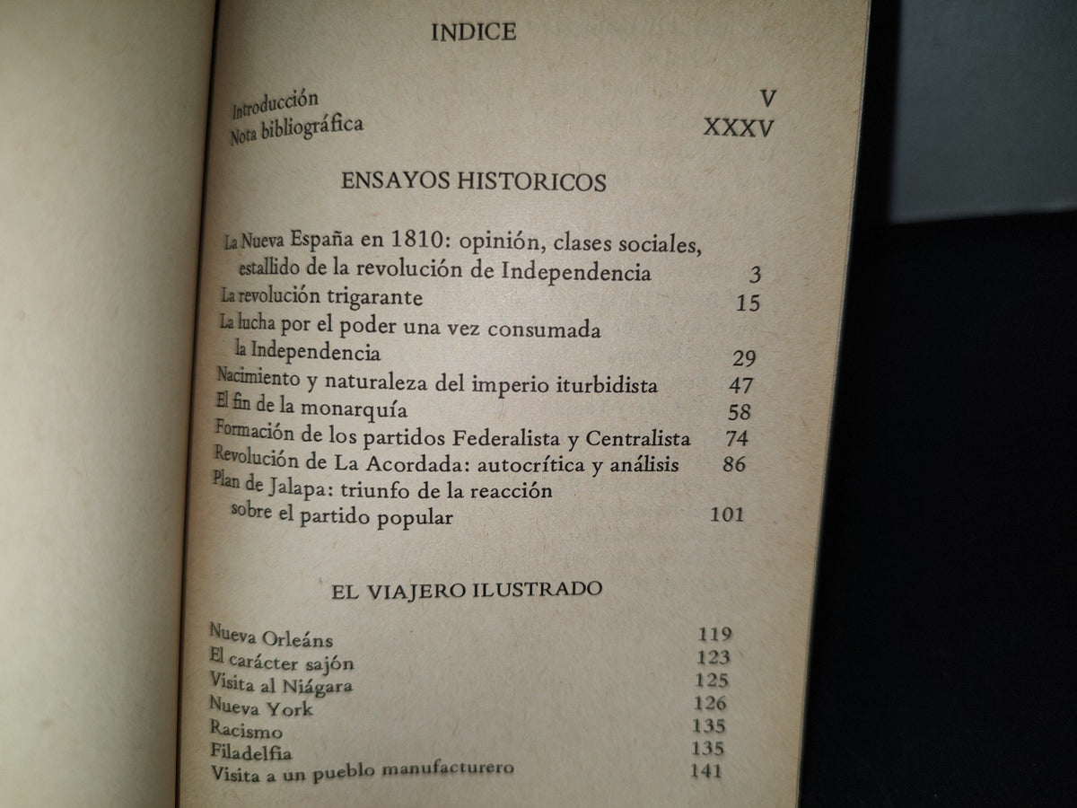 202- Páginas Escogidas - Lorenzo De Zavala. Universidad Nacional Autónoma De México. 1A. Ed. 1972