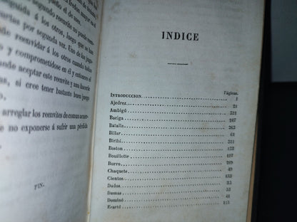 60- Manual De Juegos. Comprendiendo A Más De Los Naipes, Ajedrez, Billar... Carlos De Pravia - 1859