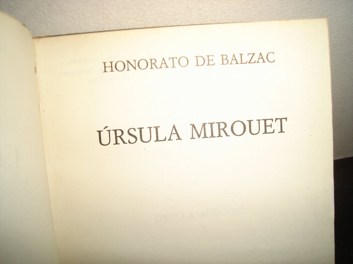 21- Úrsula Mirouet - Honorato De Balzac