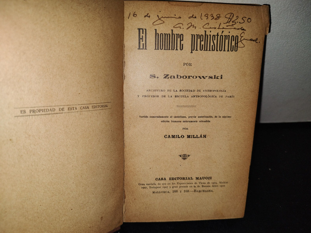 63- El Hombre Prehistórico - S. Zaborowski - Casa Editorial Maucci, 1902