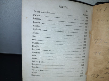 60- Manual De Juegos. Comprendiendo A Más De Los Naipes, Ajedrez, Billar... Carlos De Pravia - 1859