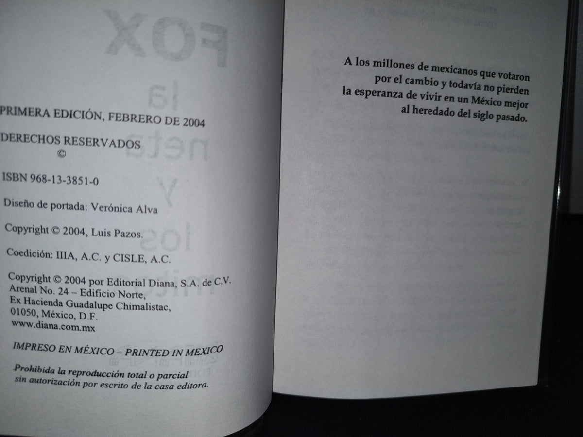180- Fox. La Neta Y Los Mitos - Luis Pazos - Primera Edición 2004