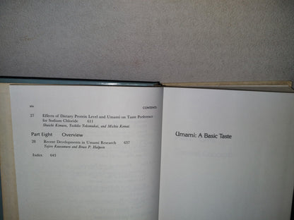 85- Umami: A Basic Taste. Physiology, Biochemistry, Nutrition, Food Science, Yojiro Kawamura