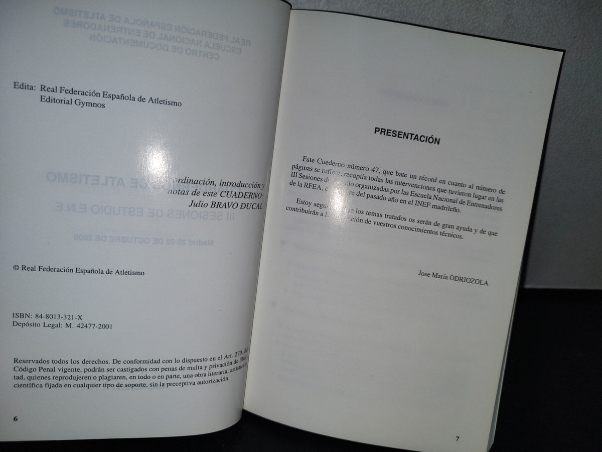 38- Cuadernos De Atletismo No. 47. Iii Sesiones De Estudio E.N.E. - Madrid, Octubre 2000