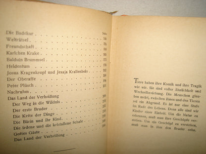 30- Alemán. Gesammelte Tiergeschichten - Manfred Kyber - 1949