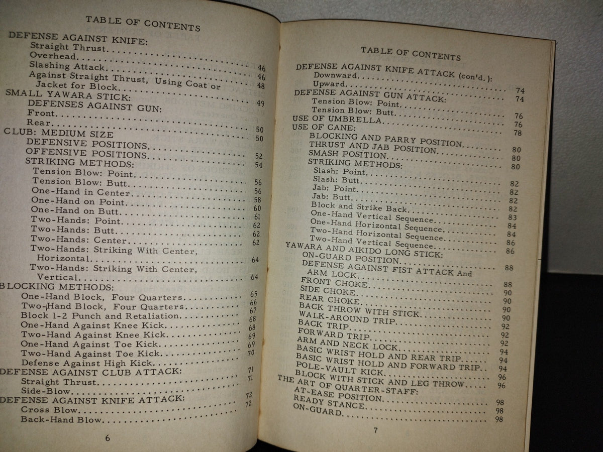 197- Stick Fighting For Self-Defense: Yawara, Aikido, Cane, Police Club, Quarter-Staff By Bruce Tegner - First Edition, January 1966