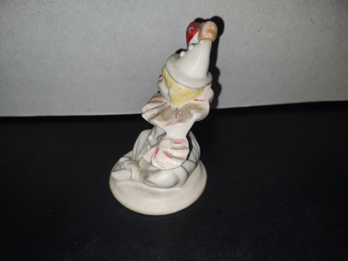 A3- Figura De Porcelana. Payaso Sentado Con Globos - 80'S
