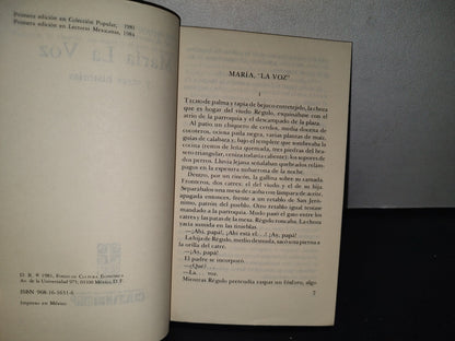68- María La Voz Y Otras Historias - Juan De La Cabada - Lecturas Mexicanas 21 - Primera Edición En Lecturas Méxicanas, 1984