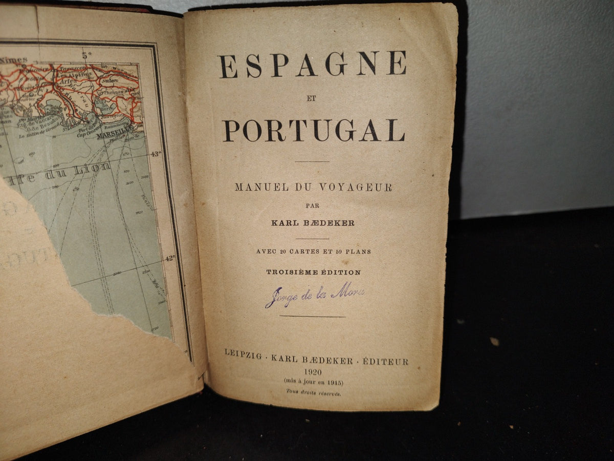 65- Francés. Espagne Et Portugal. Manuel Du Voyageur - Karl Baededeker - 1920
