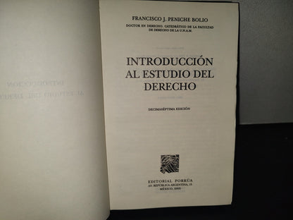 215- Introducción Al Estudio Del Derecho - Francisco J. Peniche Bolio