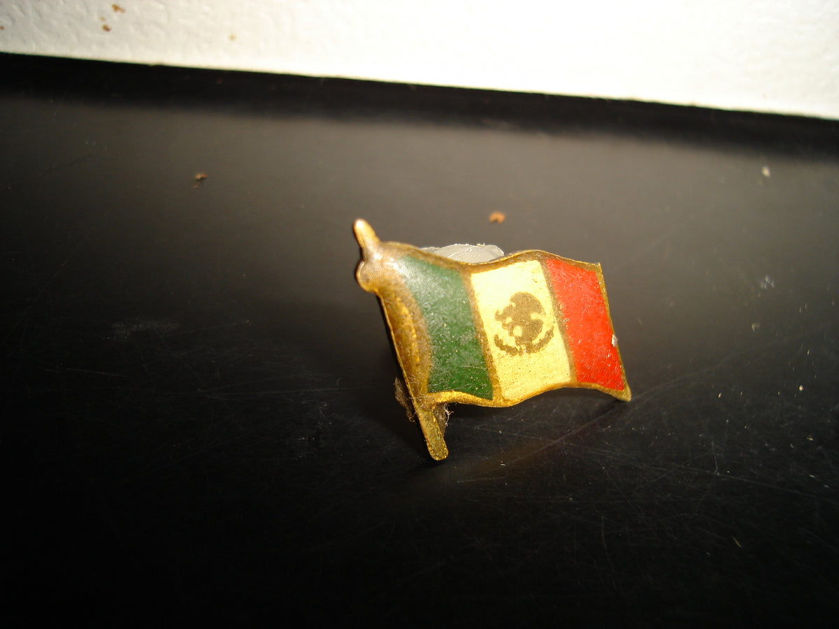 A2- Antiguo Pin Bandera De México Ondeando - 60'S - 70'S