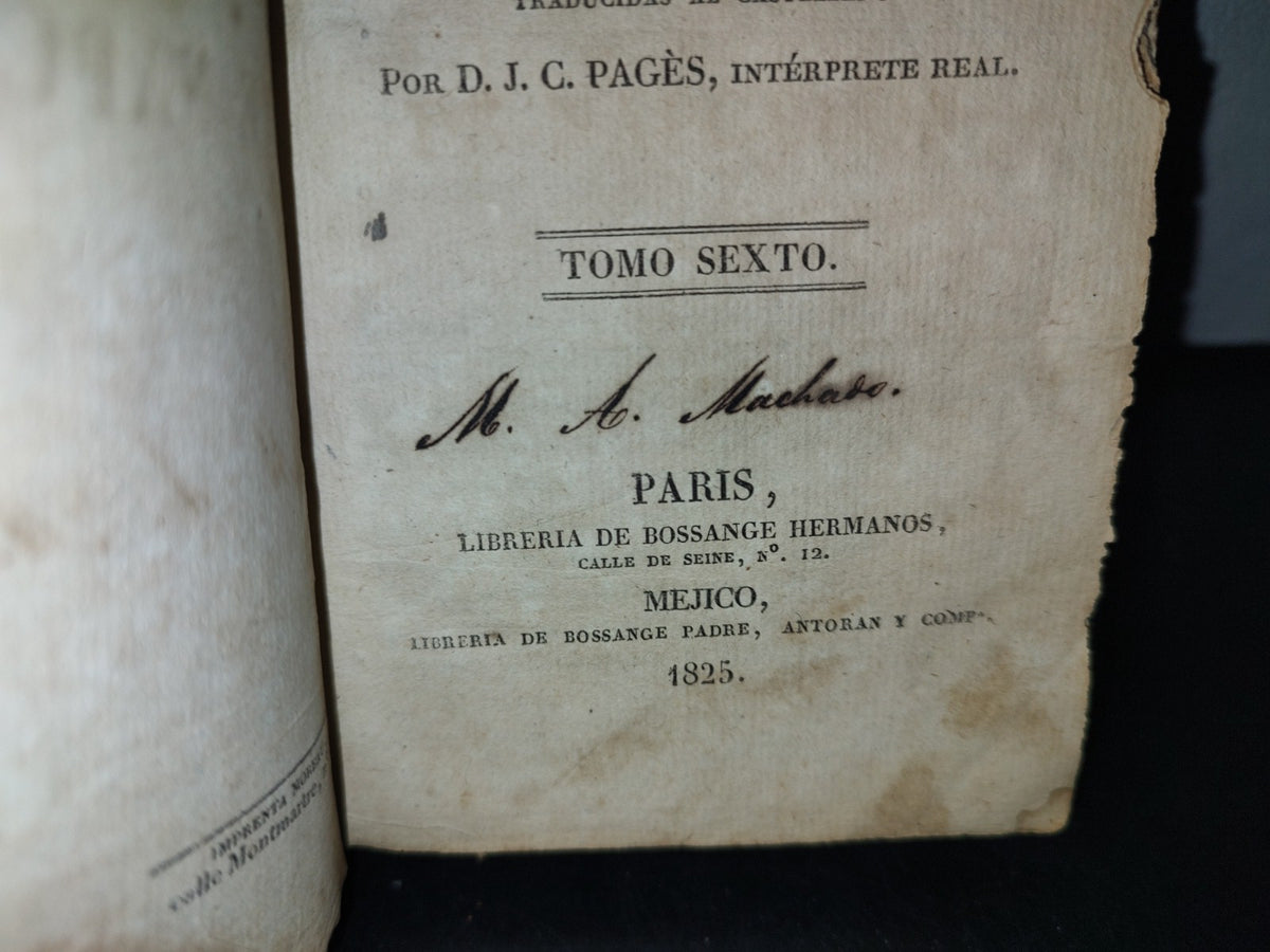 60- Memorias De Napoleón. Escritas Por Él Mismo En Santa Helena. Tomo Sexto - 1825