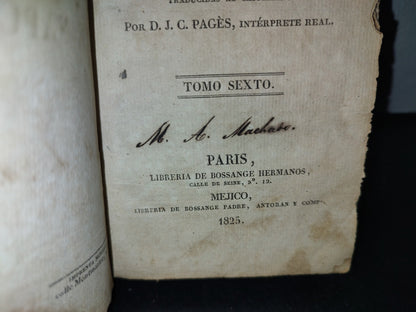 60- Memorias De Napoleón. Escritas Por Él Mismo En Santa Helena. Tomo Sexto - 1825