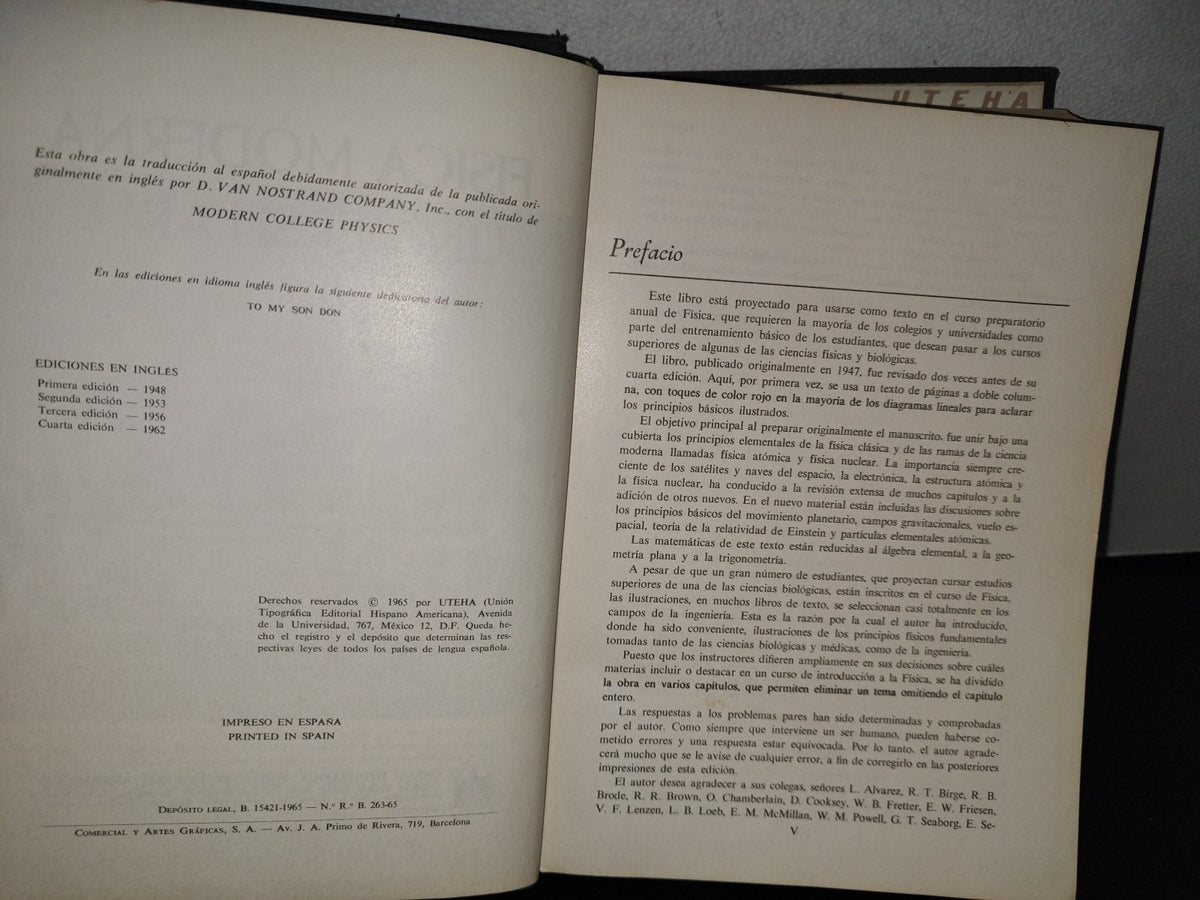 188- Física Moderna Universitaria - Harvey E. White - Uteha - 1965