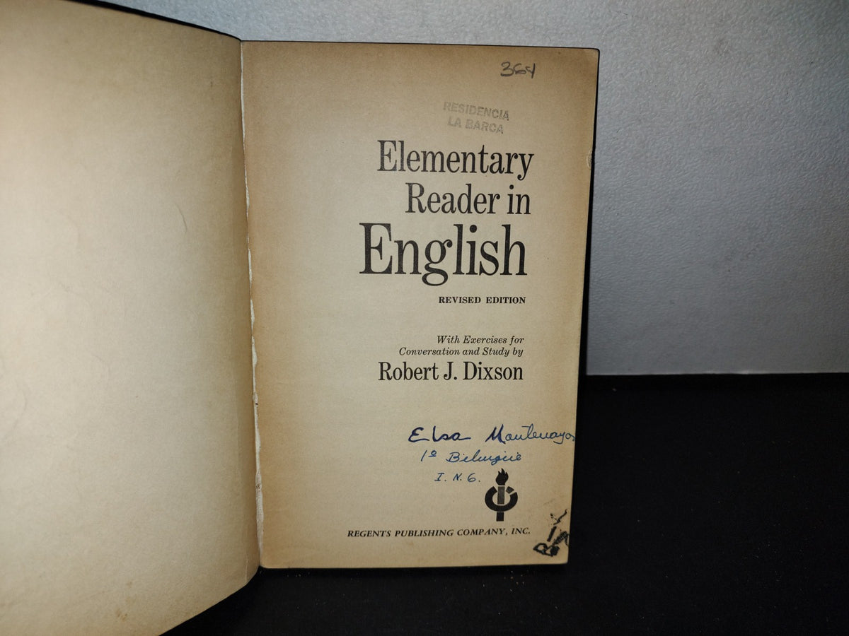 66- Método De Inglés. Elementary Reader In English - Robert J. Dixon - 1971