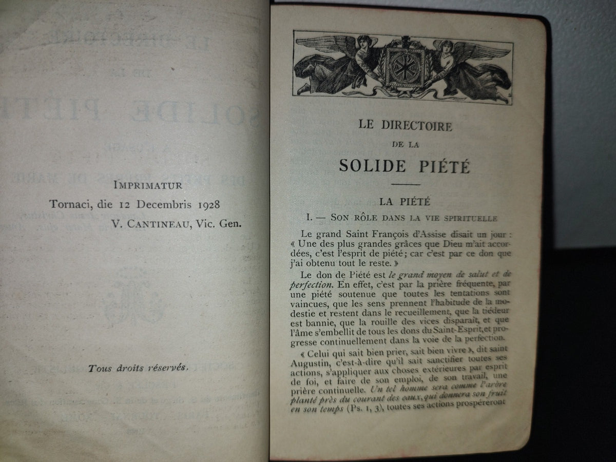 166- Francés. Le Directoire De La Solide Piété À L'Usage Des Petits Frères De Marie - 1928
