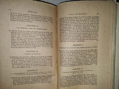 64- Memoires Pour Servir A L'Histoire De La Guerre De 1914-1918 Tome Second. Maréchal Forch - Paris, Librairie Plon. Les Petits-Fils De Plon Et Nourrit, 1931