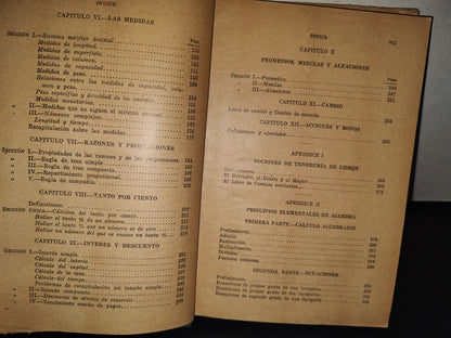 172- Aritmética Y Nociones De Teneduría De Libros Y Álgebra. Tercer Grado. José E. Rozán 40'S, 50'S