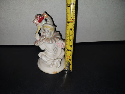 A3- Figura De Porcelana. Payaso Sentado Con Globos - 80'S