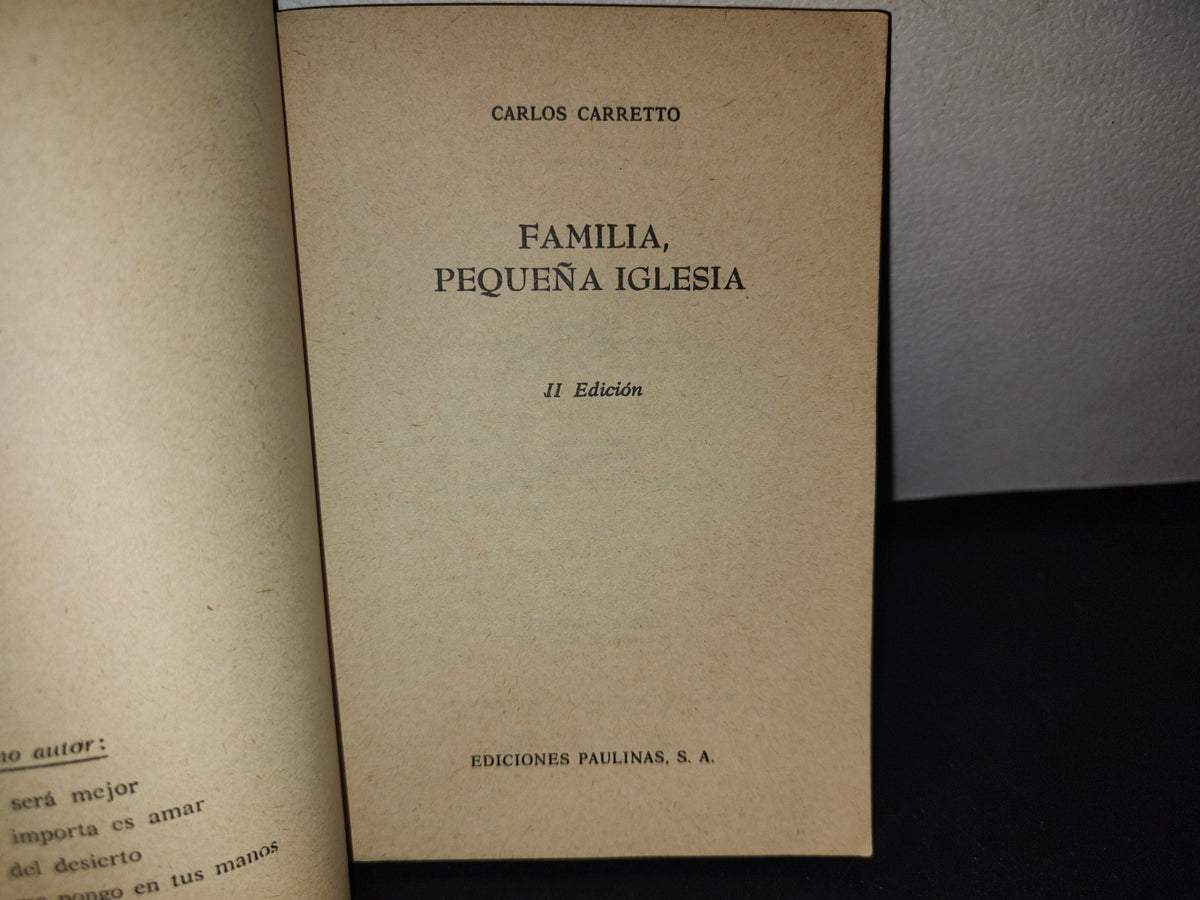 172- Familia, Pequeña Iglesia - Carlos Carretto - 1987