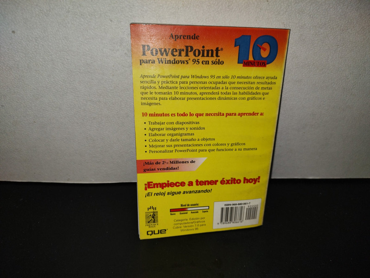 202- Aprende PowerPoint Para Windows 95 En Sólo 10 Minutos - Joe Kraynak Y Faithe Wempen