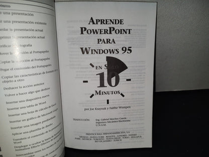 202- Aprende PowerPoint Para Windows 95 En Sólo 10 Minutos - Joe Kraynak Y Faithe Wempen