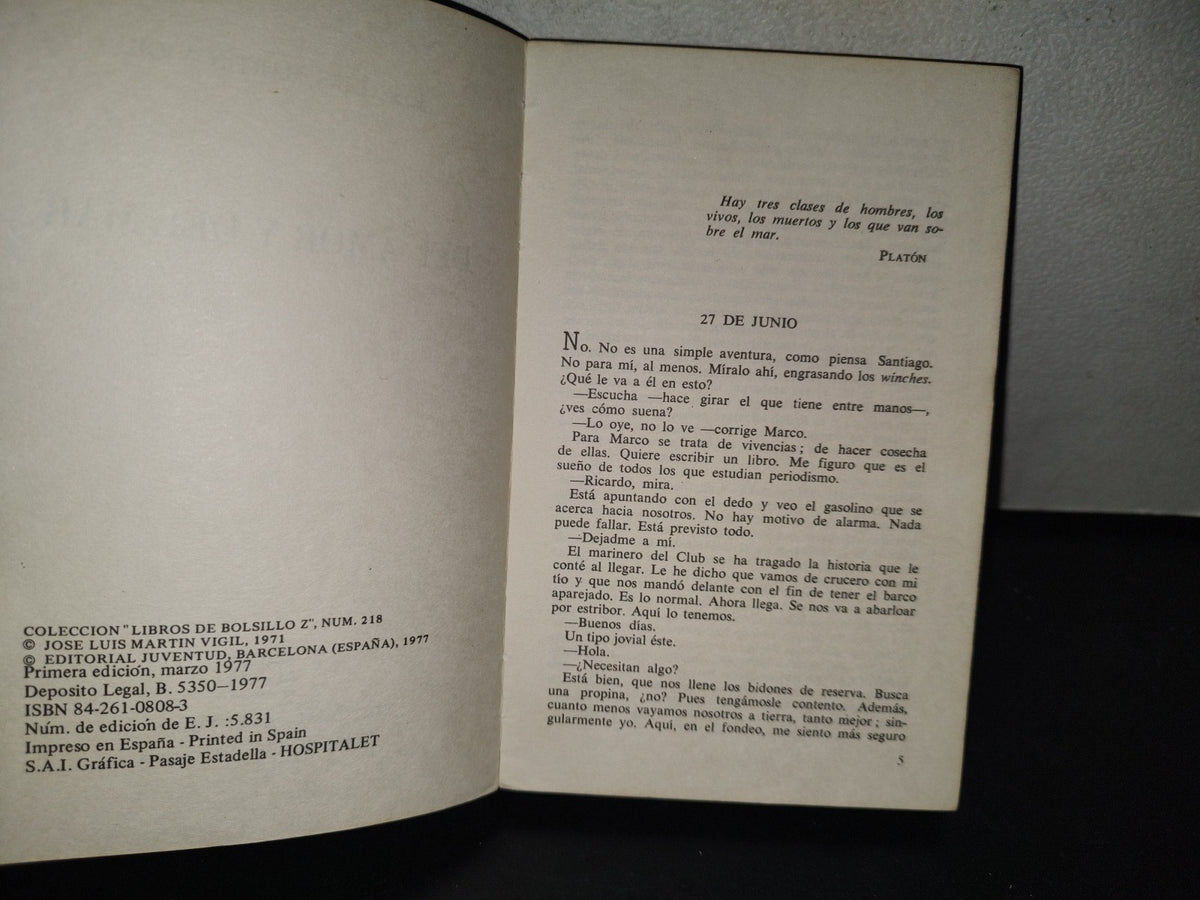 118- Del Amor Y Del Mar - José Luis Martín Vigil - Editorial Juventud, S. A. 1977