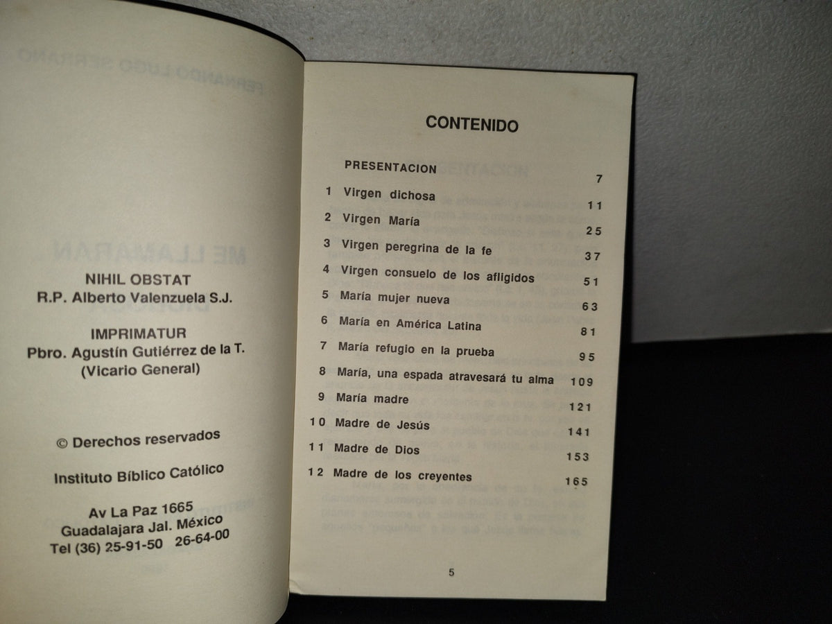 195- Me Llamarán Dichosa - Fernando Lugo Serrano - Instituto Bíblico Católico - 1989