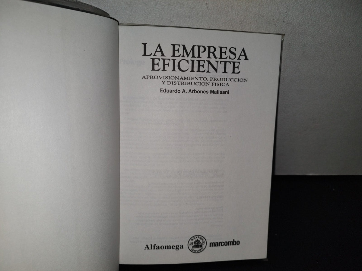 78- La Empresa Eficiente - Eduardo A. Arbones Malisani - 1999
