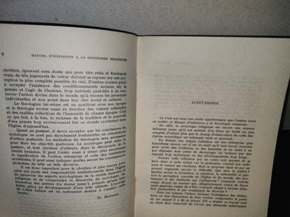 212- Manuel D'Initiation À La Sociologie - Religieuse - Joseph Laloux - 1967