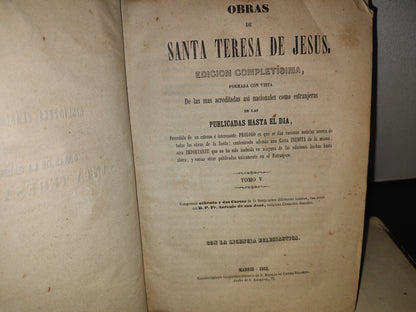 96- Obras De Santa Teresa De Jesús. Edición Completísima. Tomos I, II, V, VI - Madrid 1852