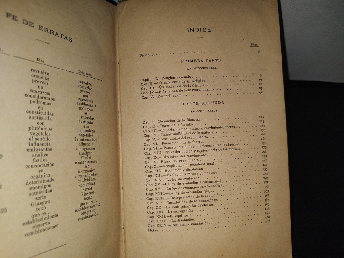 74- Los Primeros Principios - Herbert Spencer - Madrid, Librería De Fernando De Fé, 1905