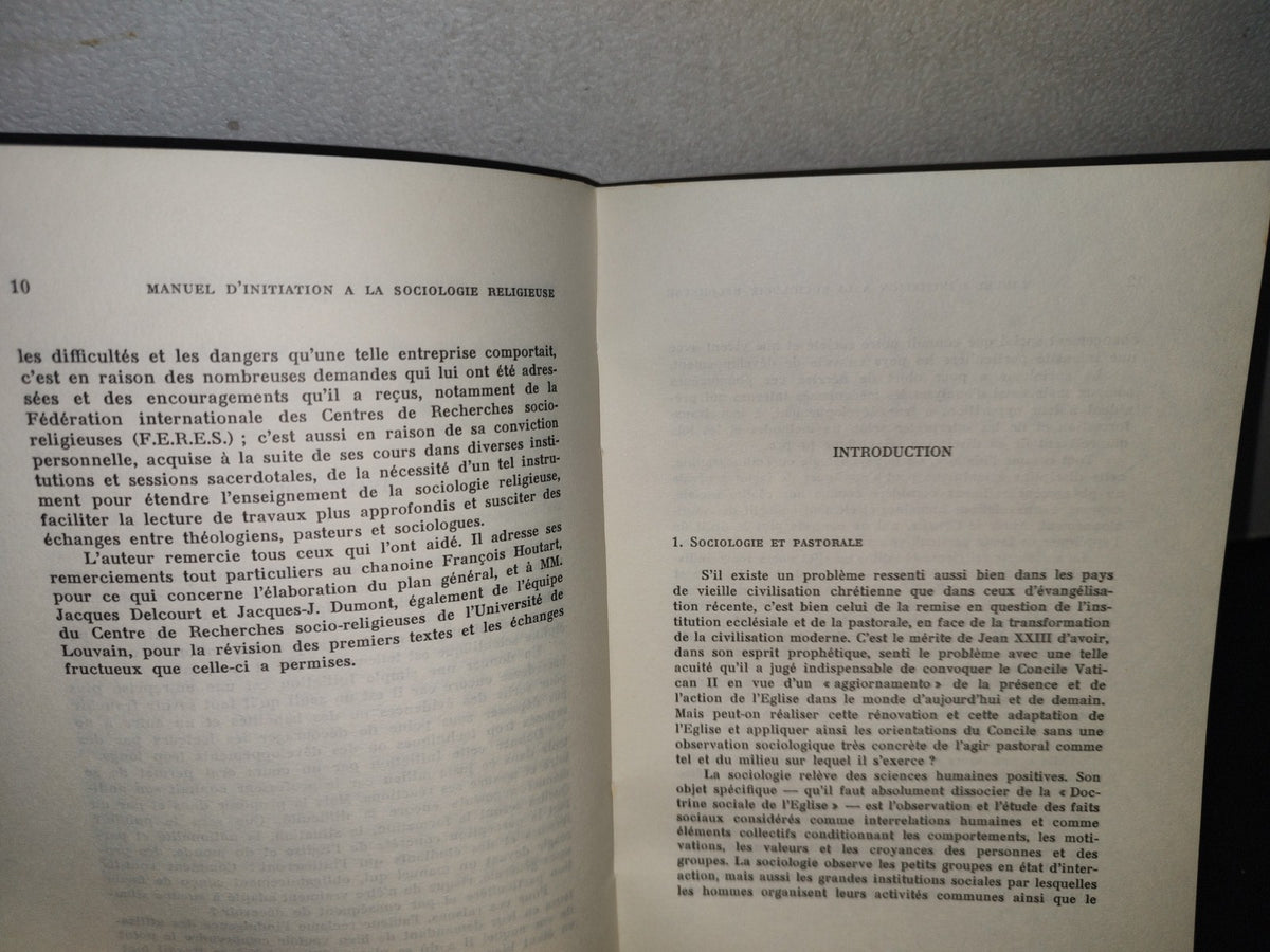 212- Manuel D'Initiation À La Sociologie - Religieuse - Joseph Laloux - 1967