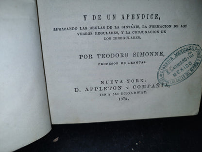 59- Método Para Aprender A Leer, Escribir Y Hablar En Francés - Teodoro Simonne - 1873