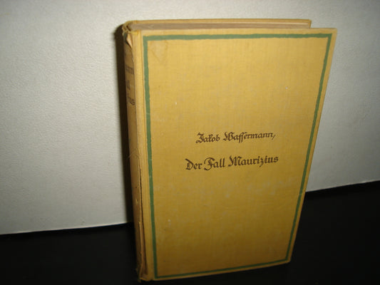 167- Alemán - Der Fall Maurizius - Jakob Wassermann - 1931