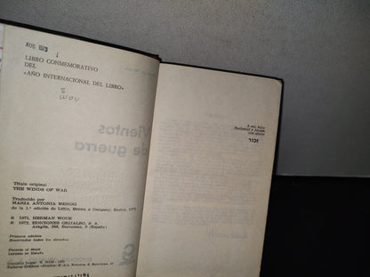 90- Vientos De Guerra - Herman Wouk - Primera Edición 1972