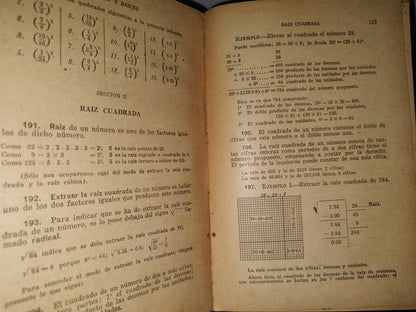 172- Aritmética Y Nociones De Teneduría De Libros Y Álgebra. Tercer Grado. José E. Rozán 40'S, 50'S